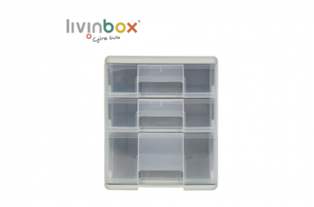 Чистая башня аксессуаров B5 с 3 различными ящиками. - Чистая башня аксессуаров B5 с 3 различными ящиками в GR.