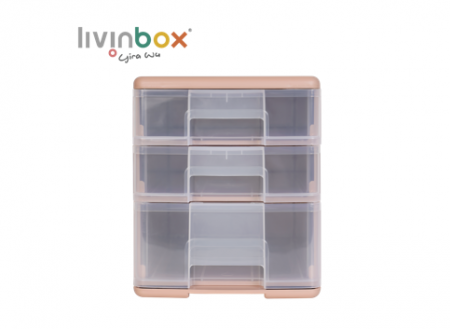 หอคอยอุปกรณ์ Pure B5 พร้อมลิ้นชักผสม 3 ลิ้นชักใน LA.