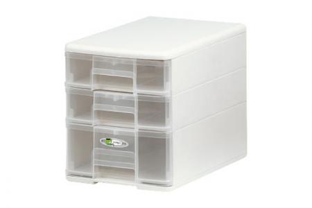 Tháp phụ kiện Pure B5 với 3 ngăn kéo đa dạng - Tháp phụ kiện Pure B5 với 3 ngăn kéo đa dạng màu trắng.