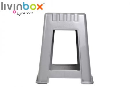 Stackable step stool in grey