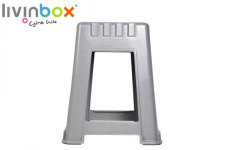 Bangku berjenjang yang dapat ditumpuk berwarna abu-abu