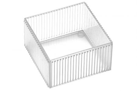 Square Vogue Storage Containers - Square Vogue desktop storage container in crystal.