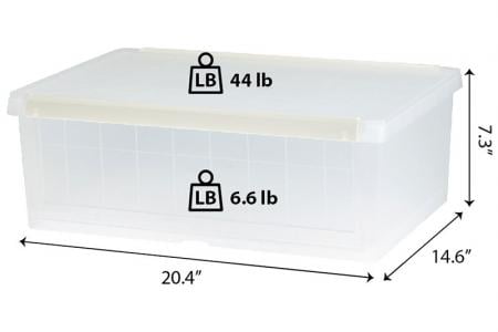 กล่องเก็บของที่มีประตูแบบลดลง - ปริมาตร 26 ลิตร - กล่องเก็บรองเท้าที่มีประตูแบบลดลง