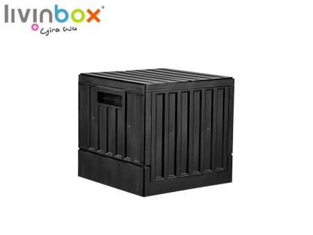 Faltbare Kunststoff-Aufbewahrungsbox, zusammenklappbarer Kofferraum, Tragesitz