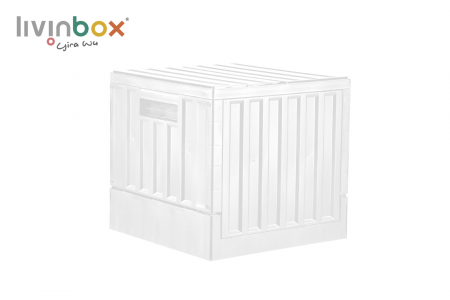 23L Collapsible Plastic Storage Container with lid