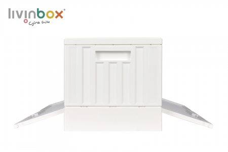 livinbox collapsible storage box with double-sided door opening