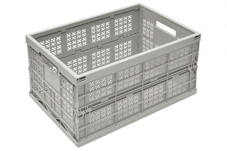 Folding storage basket
