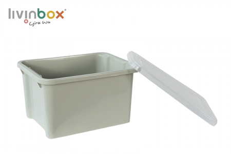 Thùng chứa xếp chồng và lồng vào nhau lớn có nắp, 28L