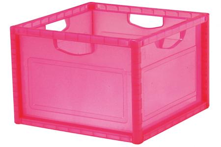 핑크색으로 저장용으로 손잡이가 달린 대형 INNO 큐브 1 (27.7L 용량).