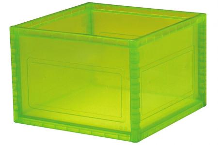 Grande cubo INNO 1 para armazenamento (volume de 27,7 L) na cor verde.