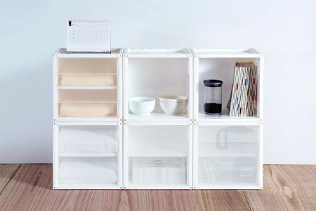 Shelf-and-door INNO Cube 2 for storage.