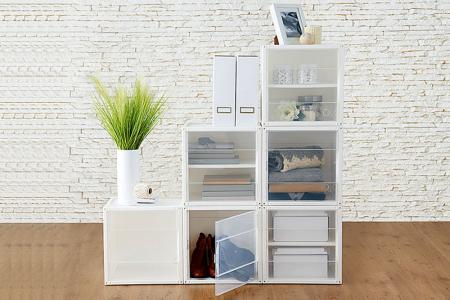 Shelf-and-door INNO Cube 2 for storage.
