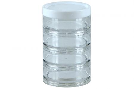Portable Small Item Storage Tube with Diameter of 70 mm - 4 Compartments - Portable small item storage tube with diameter of 70 mm and 4 compartments.