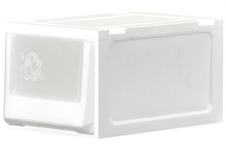 클리어 컬러의 단일 계층 상자 서랍 (시리즈 3).