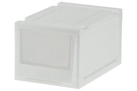 Cassetto a un livello (Serie 3) in bianco.