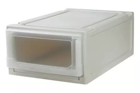 Kutu Çekmece (Seri 1) - Tek Katlı - Bej renkte tek katlı kutu çekmece (Seri 1).