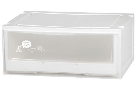 Single tier box drawer (Series 2) in clear.