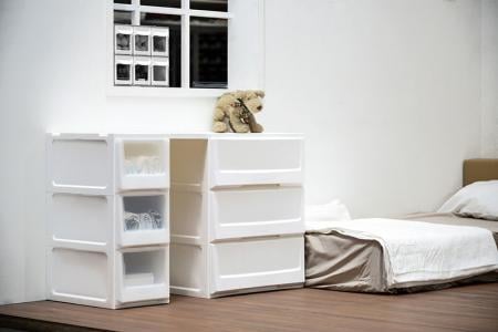 Serie 2 e Serie 3 livinbox cassetti a scatola utilizzati in combinazione.