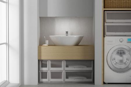 Serie 2 e Serie 3 livinbox cassetti a scatola utilizzati in combinazione.