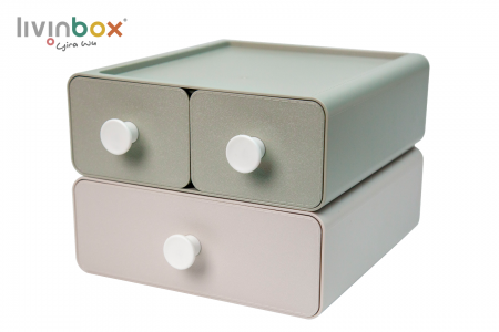 Organizer meja plastik tengah dengan 3 laci - Organizer meja plastik tengah dengan 3 laci