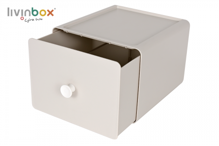 Organizer meja plastik tengah dengan 1 laci_samping