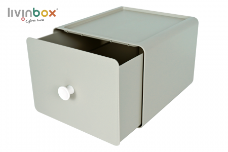 Organizer meja plastik tengah dengan 1 laci_samping