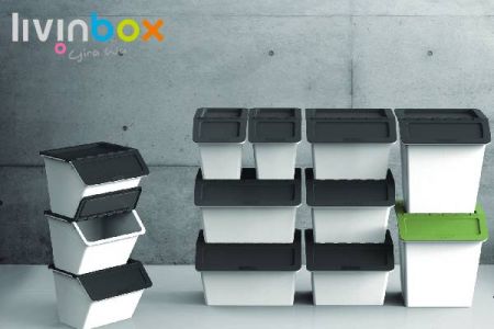 حاويات تخزين قابلة للتجميع من livinbox
