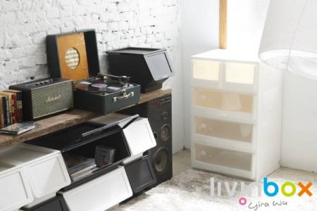 Stackable storage container with big mouth, 23L