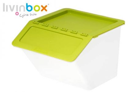 Stackable Plastic Storage Containers with Lids
