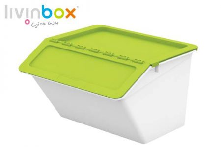 Yeşil renkte Klasik Pelikan Yığınla ve Yuvala depolama kutusu (30L hacim)
