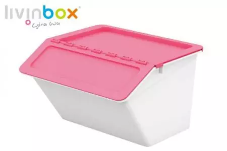 Classic Pelican Stack & Nest storage bin (30L volume) in pink