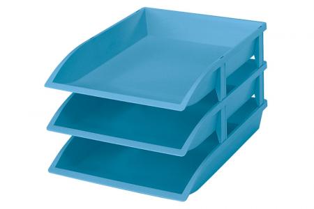 Stacking and nesting paper tray in blue.