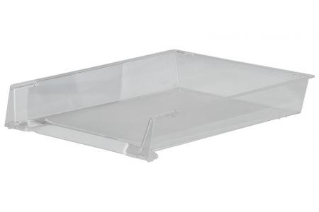 Vassoio per lettere impilabile e impilabile in trasparente.