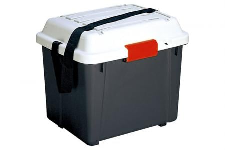 Coffre de rangement rigide verrouillable - Volume de 36 litres, Armoire à  dossiers en plastique : Rangement de bureau simplifié