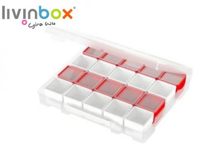 Portable Craft Organizer Box - Portable file case with small organizers