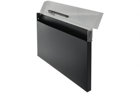 Fascicolo portatile solido per 150 fogli di carta formato A4 in nero.