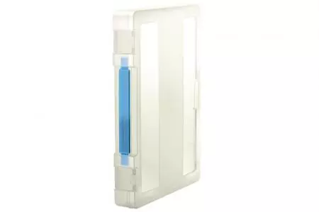 Large Project Case with Handle for A4 Sized Documents - Active-Use Carry File with handle for 300 sheets of A4-sized paper in blue.