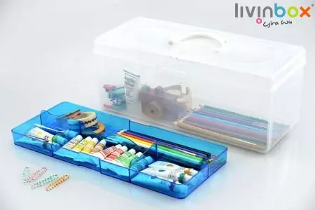 Custodia di plastica portatile - Scatola di plastica, scatola portatile, scatola per hobby, scatola di stoccaggio in plastica