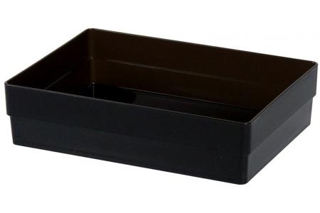 Squat Square Box (kleine Größe) in Schwarz.