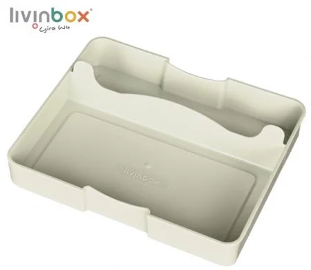 Desk drawer tidy with 2 compartments in green.