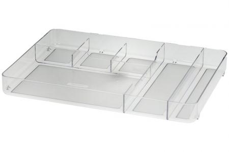 Organizador de escritorio con 6 compartimentos - Organizador de escritorio con 6 compartimentos transparente.