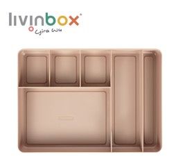 Hộp đựng ngăn kéo bàn với 6 ngăn. - Hộp đựng ngăn kéo bàn gọn gàng với 6 ngăn màu caramel latte.