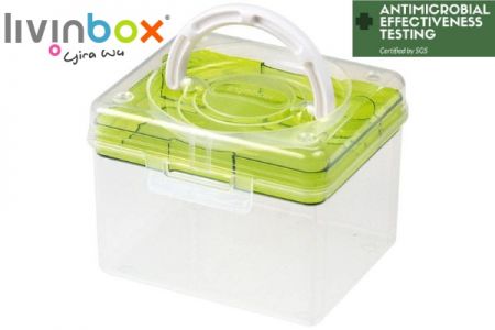 Portable antibacterial hobby organizer in green