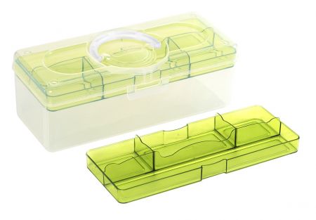 Portable Craft Organizer Box, 3.3 Liter, Plastic File Cabinet: Streamlined  Office Storage