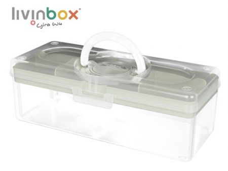 पोर्टेबल केस (3.3L मात्रा) हरे रंग में।