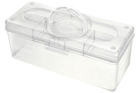 Caja organizadora de manualidades portátil, 6.3 litros, Armario de plástico  para archivos: almacenamiento de oficina simplificado