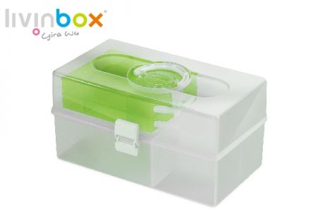 Yeşil renkte taşınabilir proje kutusu (10L hacim).