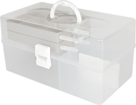 Portable project case (10L volume) in beige.