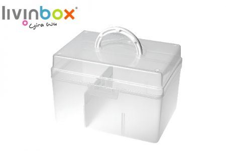 Kotak Penyimpanan Kerajinan Portabel dengan Pembagi, 5,8 Liter