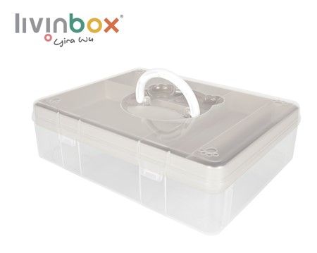 Контейнер для хранения "Веселый медведь" (объем 6.3 л) бежевого цвета